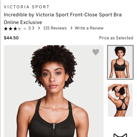 Victoria Sport Front-Zip Sports Bra - Picture 5 of 6